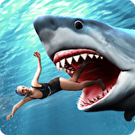 Shark attack simulator 3D Symbol