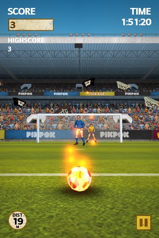 Flick kick football for iPhone for free