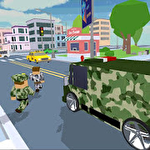 アイコン Blocky army: City rush racer 