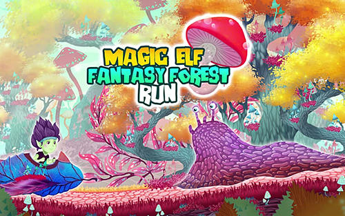 Magic elf fantasy forest run icon