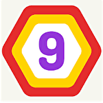 Up 9: Hexa puzzle! Merge numbers to get 9 Symbol