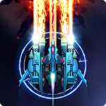 Space war: 2D pixel retro shooter icon