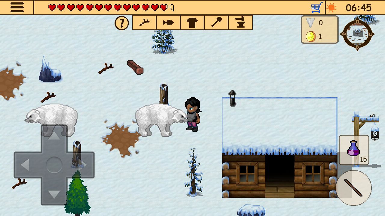 Survival RPG 3: Lost in time adventure retro 2d captura de pantalla 1