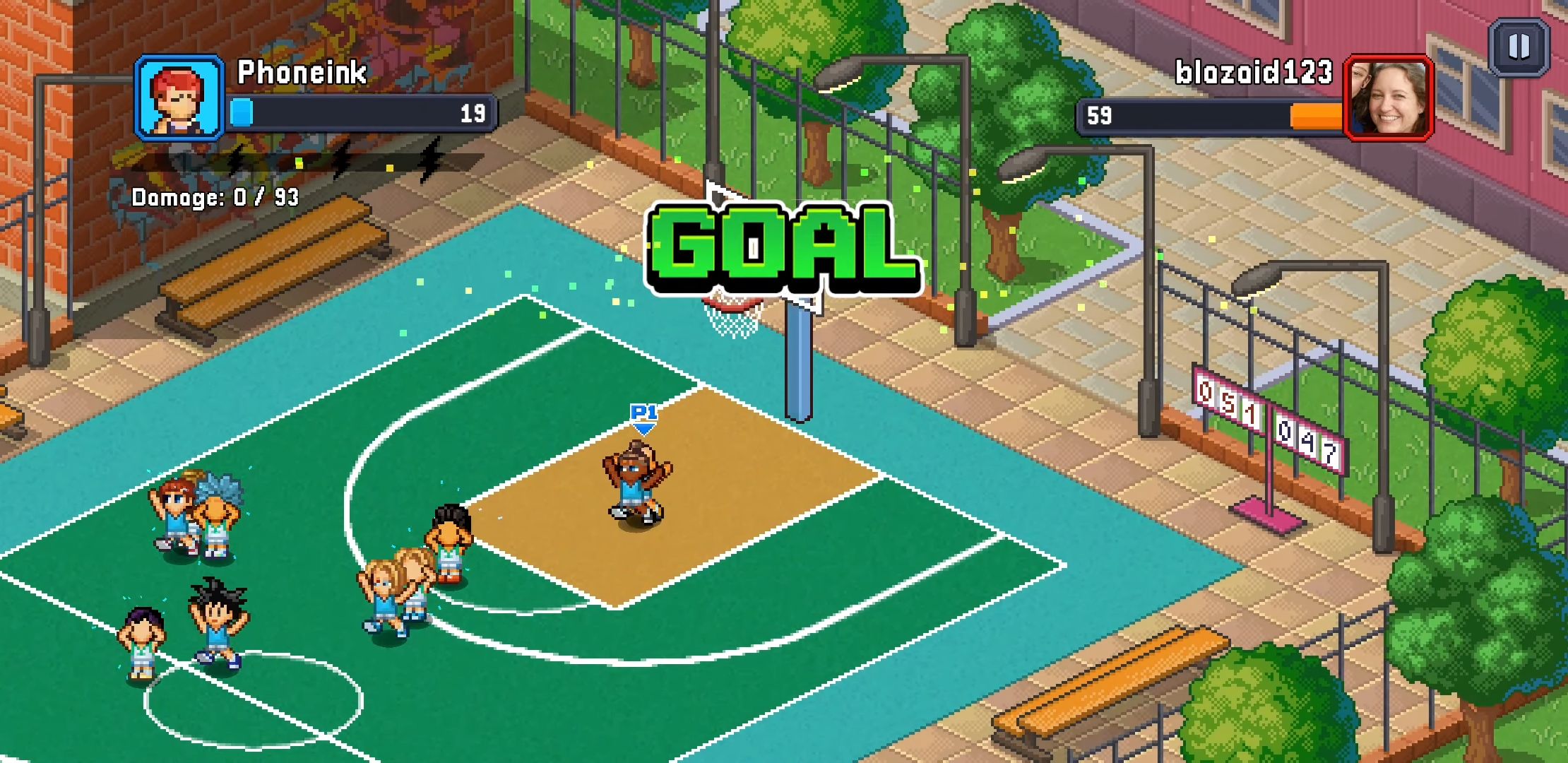 Pixel Basketball: Multiplayer captura de tela 1