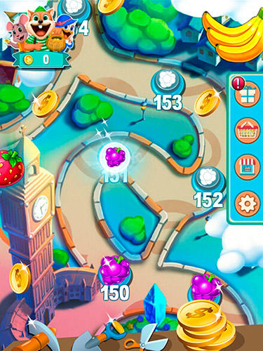 Fruit shake: Candy adventure match 3 game скриншот 1