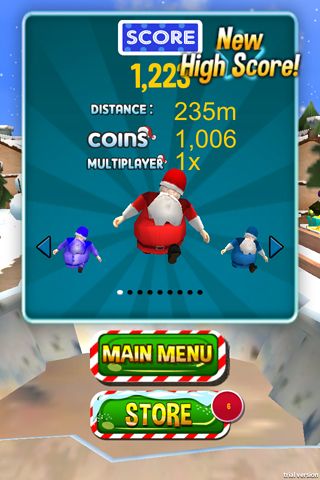 日本語の3D Santa run & Christmas racing 