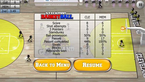 El baloncesto del Stickman Imagen 1