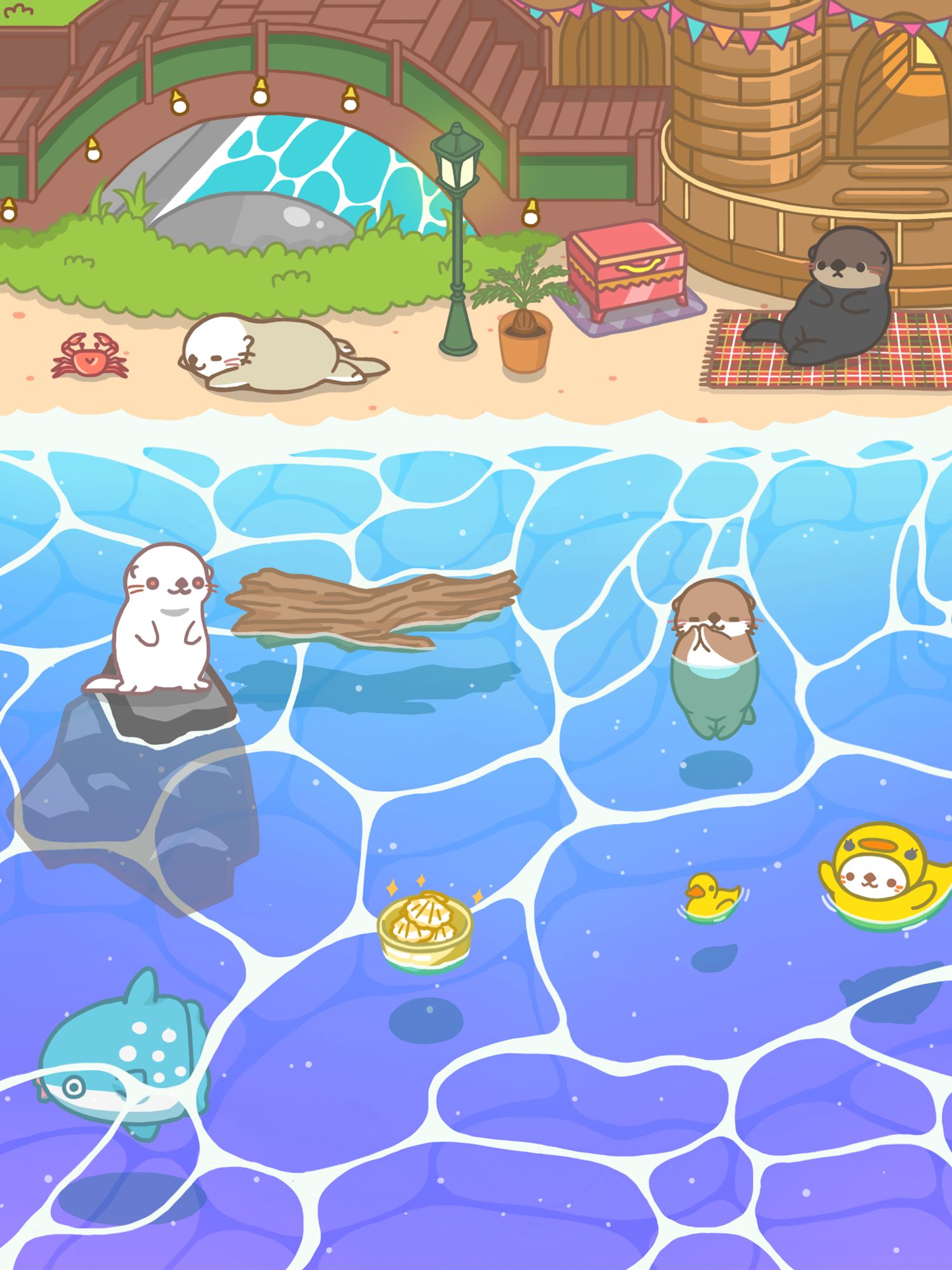 Rakko Ukabe - Let's call cute sea otters! captura de pantalla 1