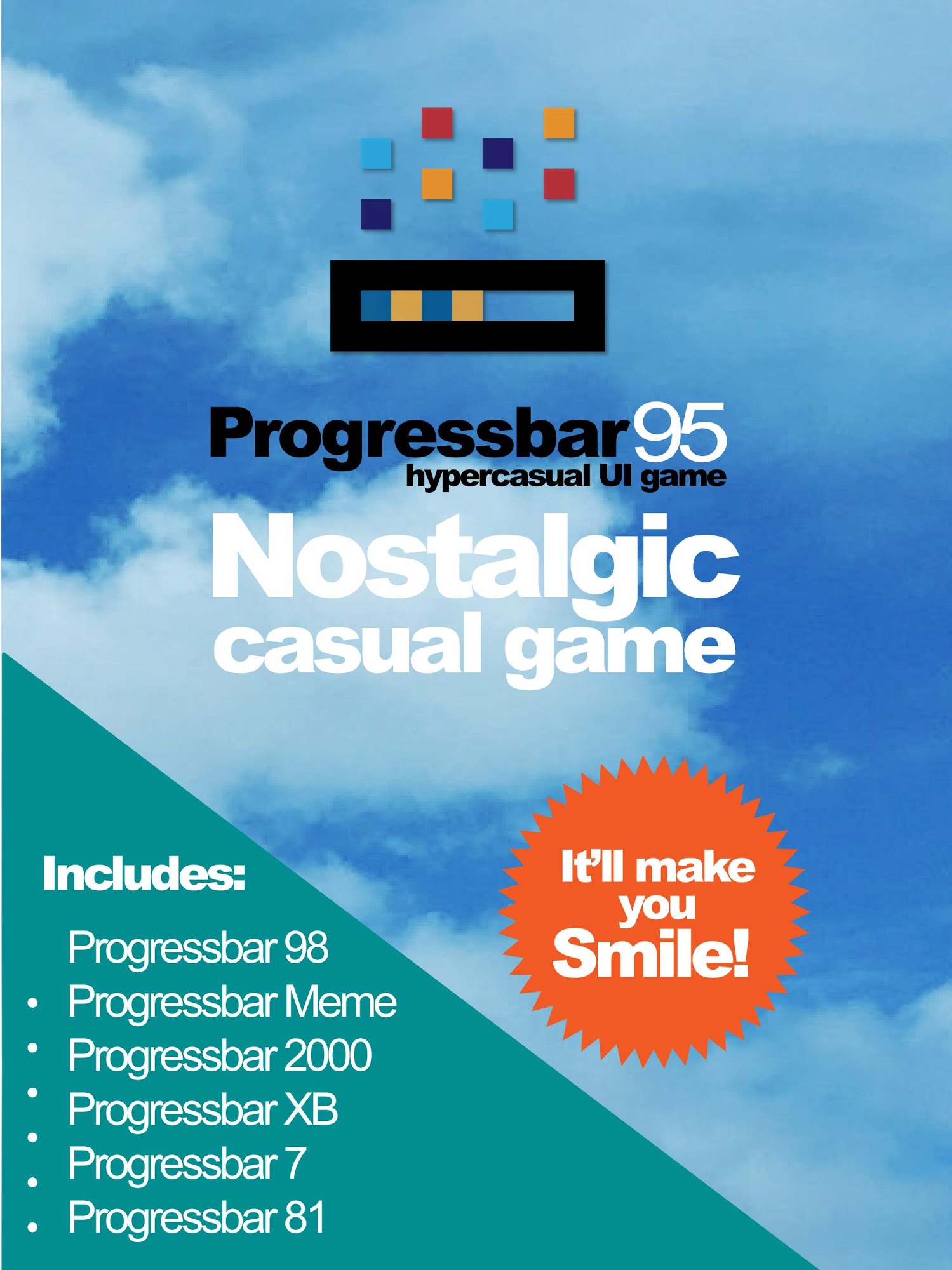Progressbar95 - easy, nostalgic hyper-casual game screenshot 1