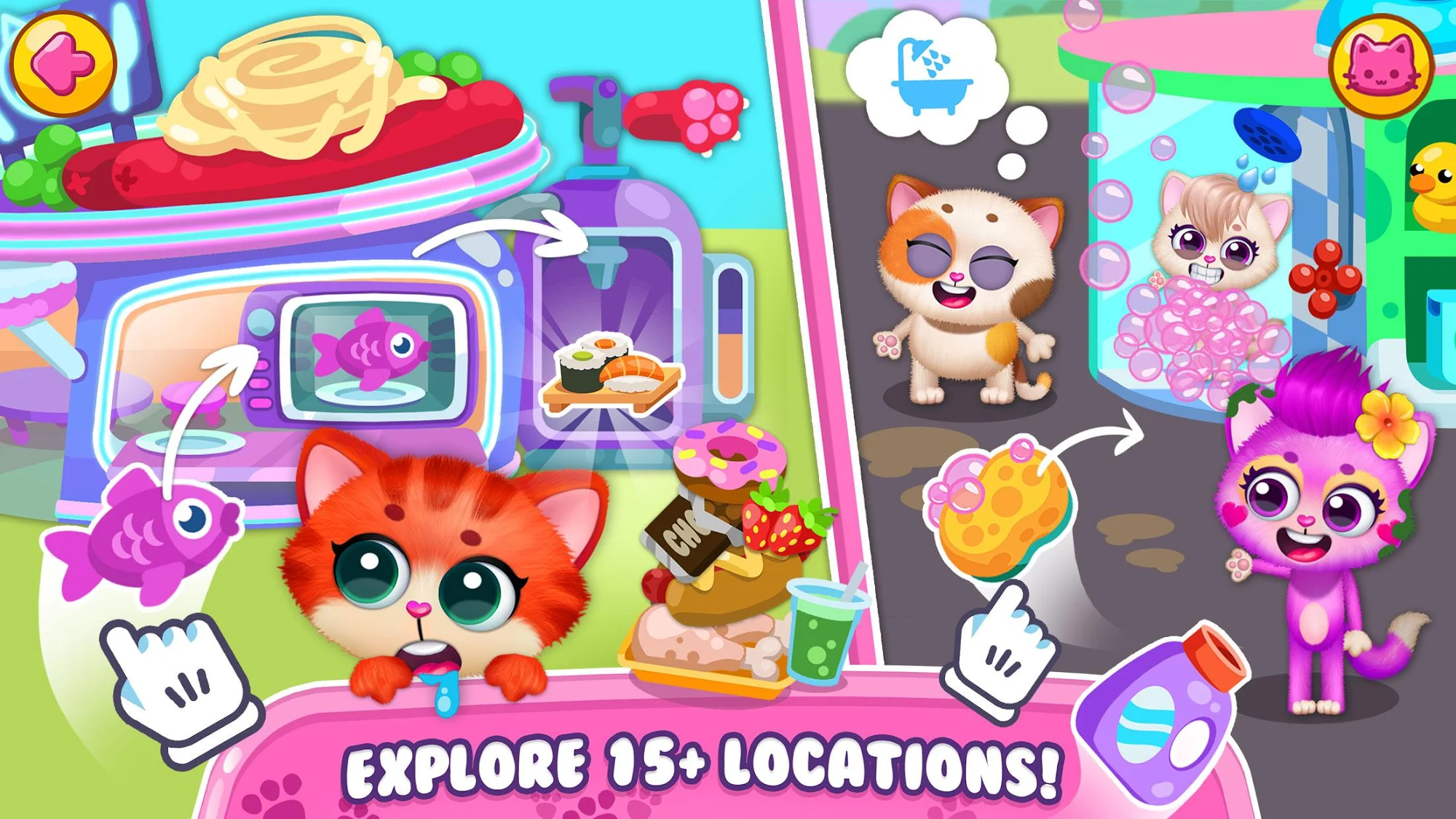 Little Kitty Town - Collect Cats & Create Stories скриншот 1