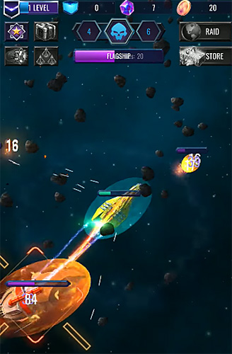 Deep raid: Idle RPG space ship battles captura de pantalla 1
