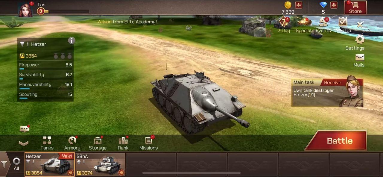 Tank Legion PvP MMO 3D tank game for free for Android