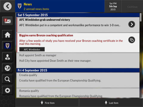 Football manager mobile 2016