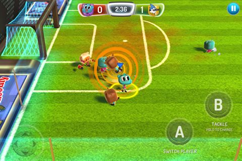 Le football avec les super stars de Cartoon Network