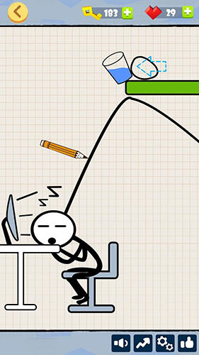Bad luck stickman: Addictive draw line casual game captura de pantalla 1