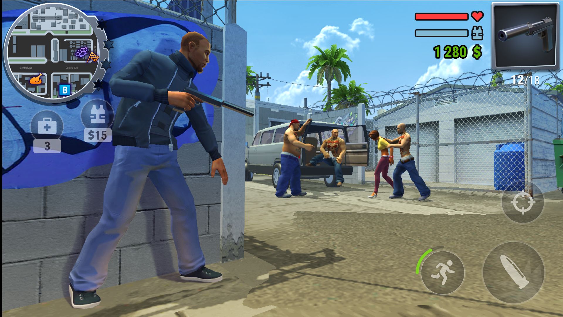 STREETS OF FIRE. Real Gangster Wars captura de pantalla 1