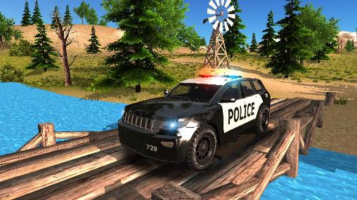 Police car driving offroad pour Android