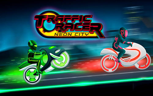 Bike race game: Traffic rider of neon city Symbol