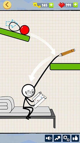 Bad luck stickman: Addictive draw line casual game screenshot 1