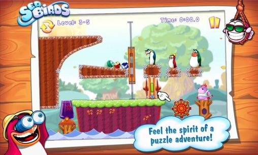 Sea birds. Happy penguins for Android