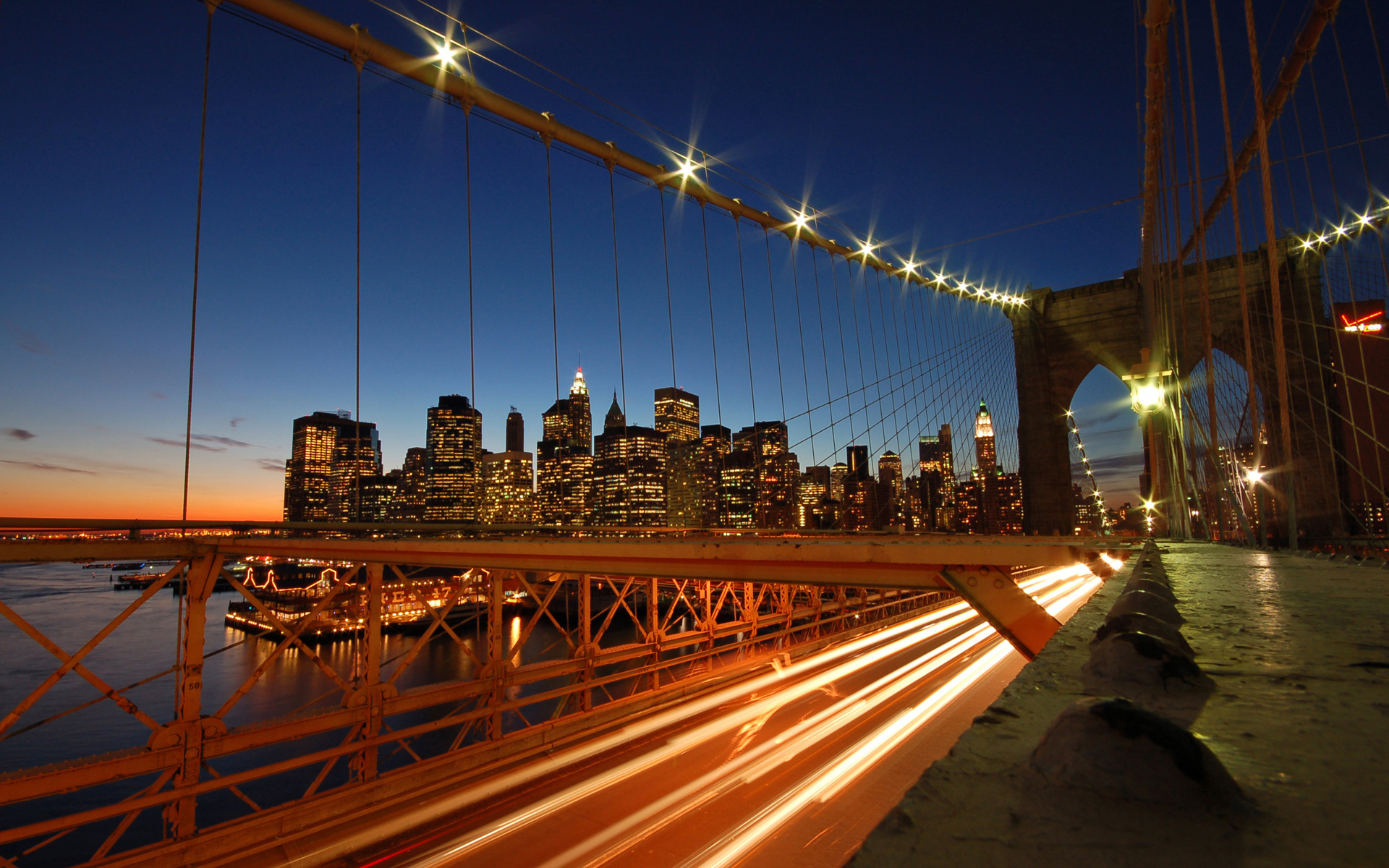 bridges, brooklyn bridge, new york, man made Manhattan Cellphone FHD pic