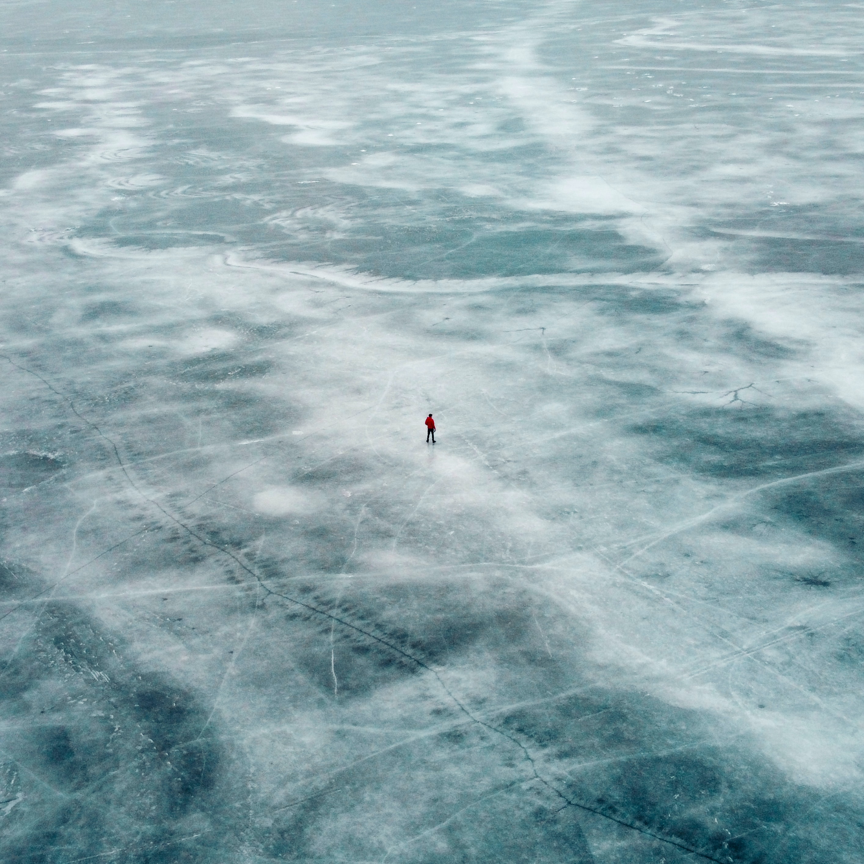 4K, FHD, UHD miscellanea, ice, human, view from above