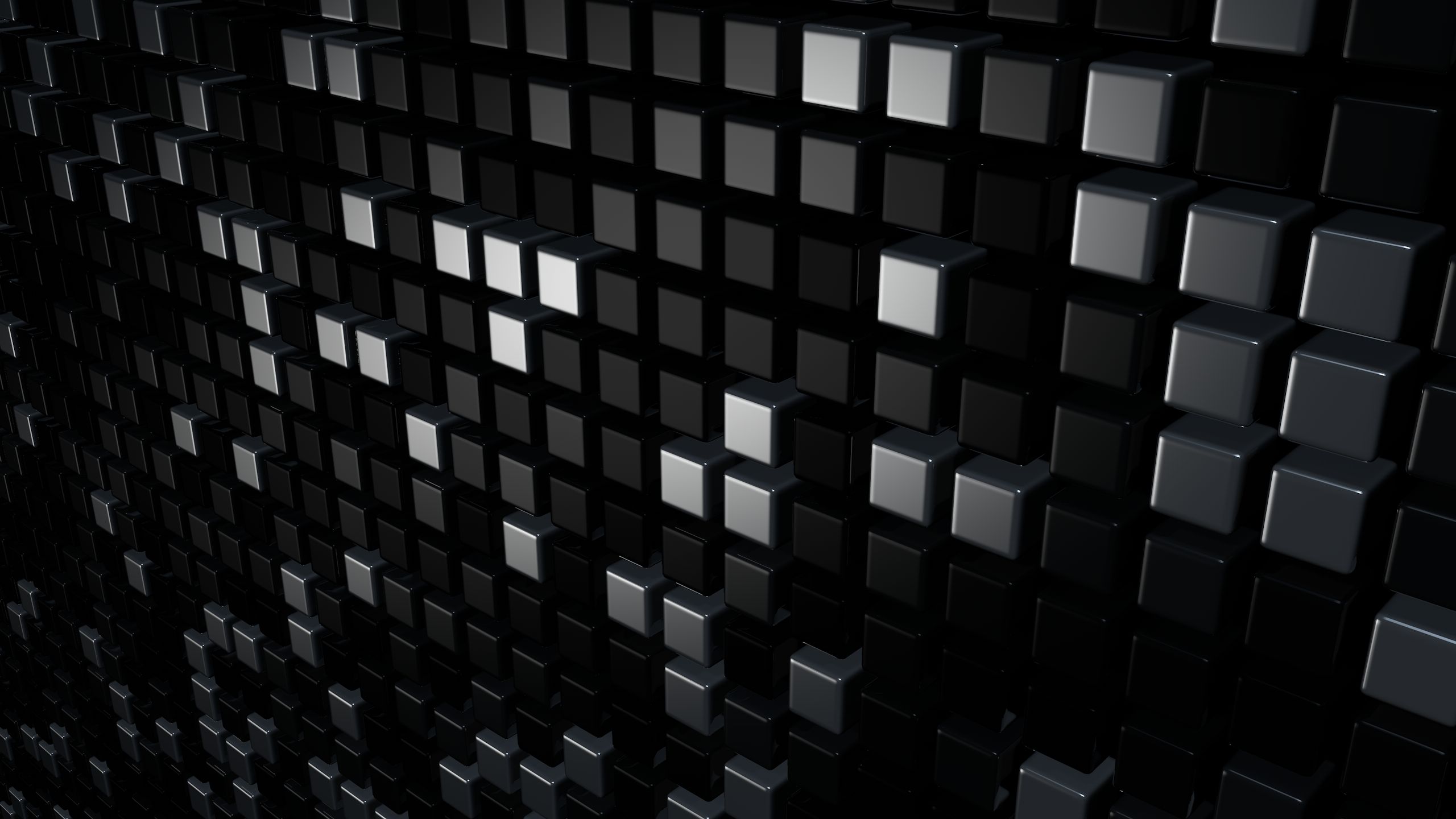 Кубики на черном фоне