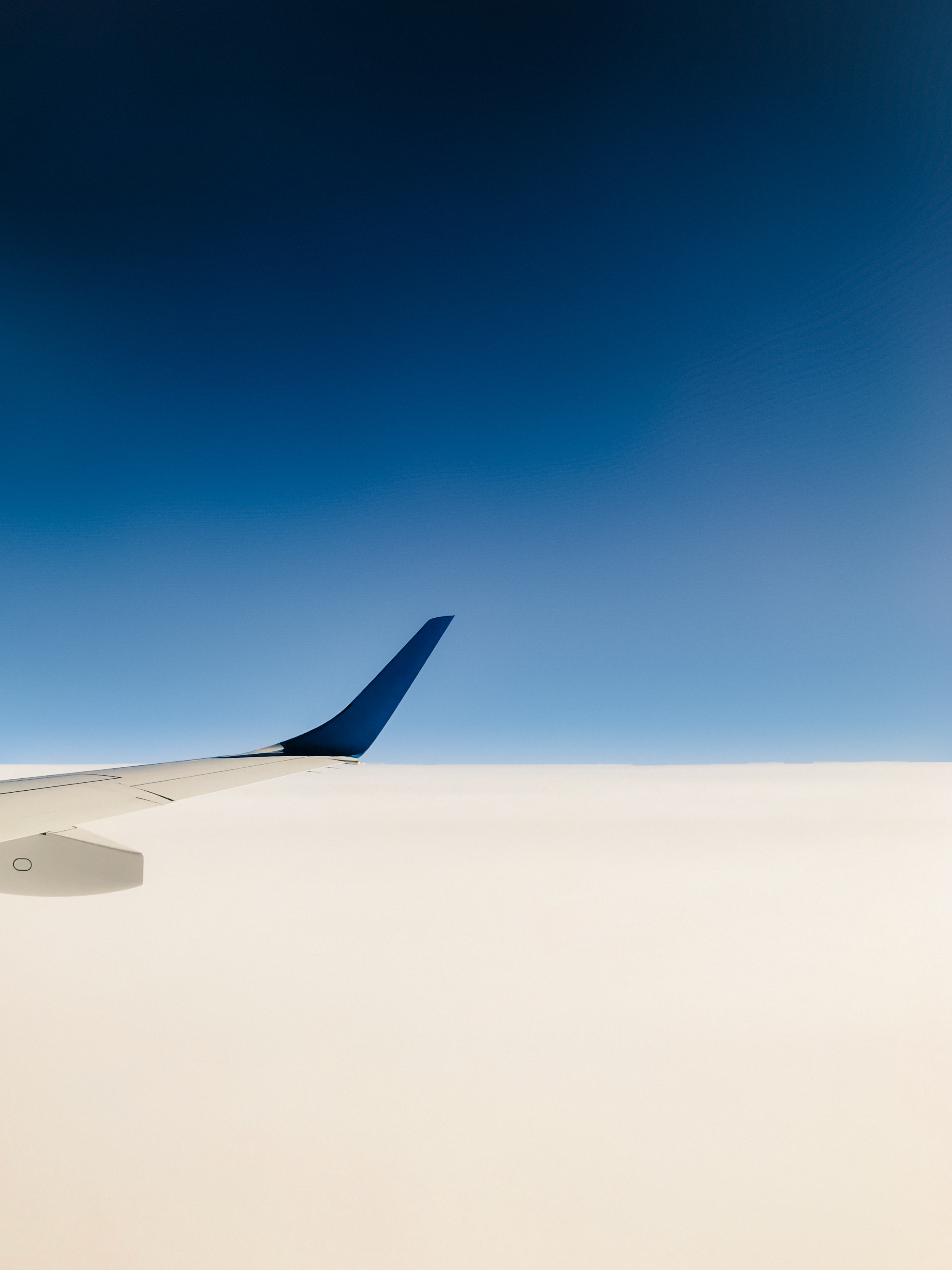 Mobile Wallpaper Minimalism blue, plane, airplane, white