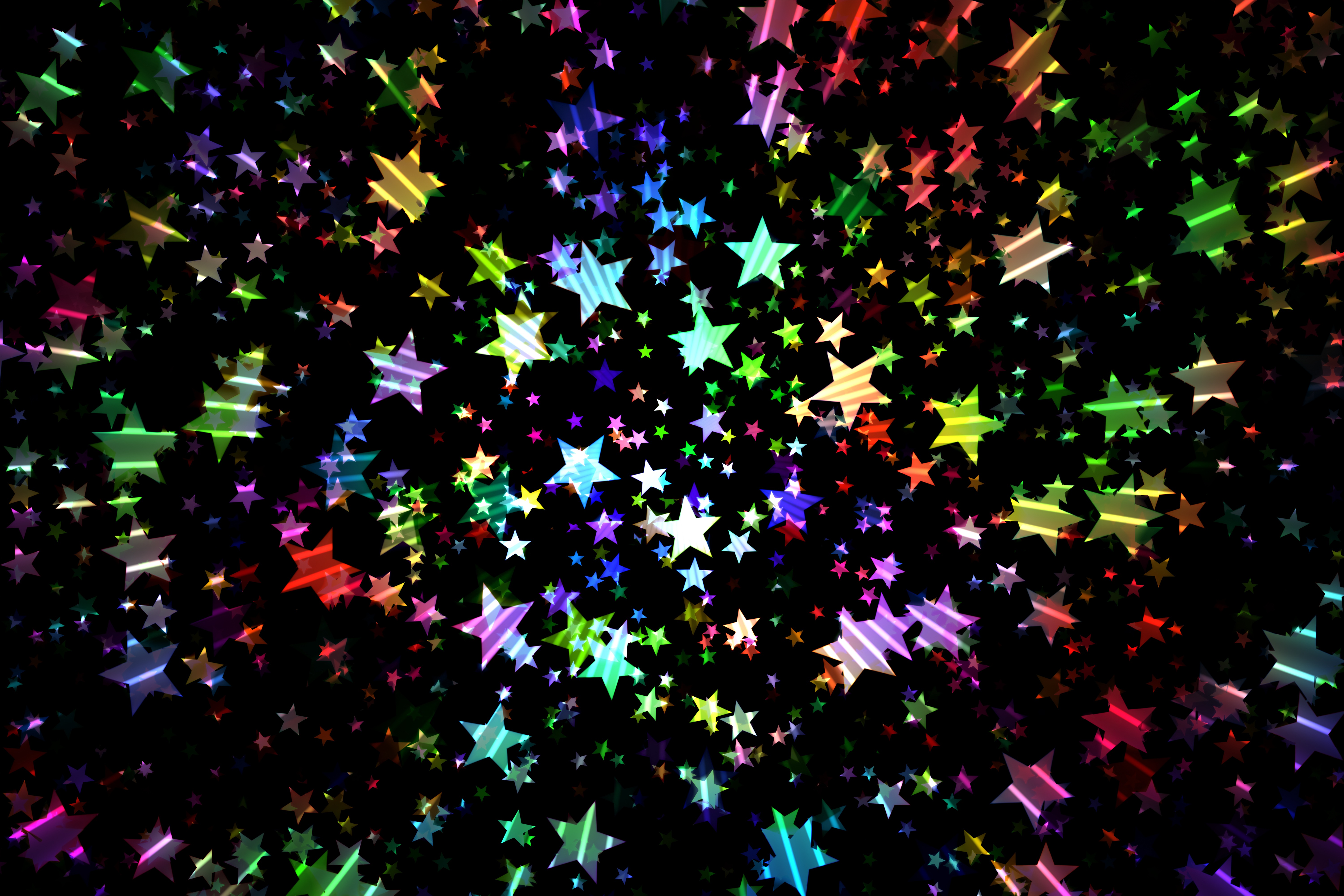 abstract, stars, shine, bright, multicolored, motley, brilliance Free Stock Photo