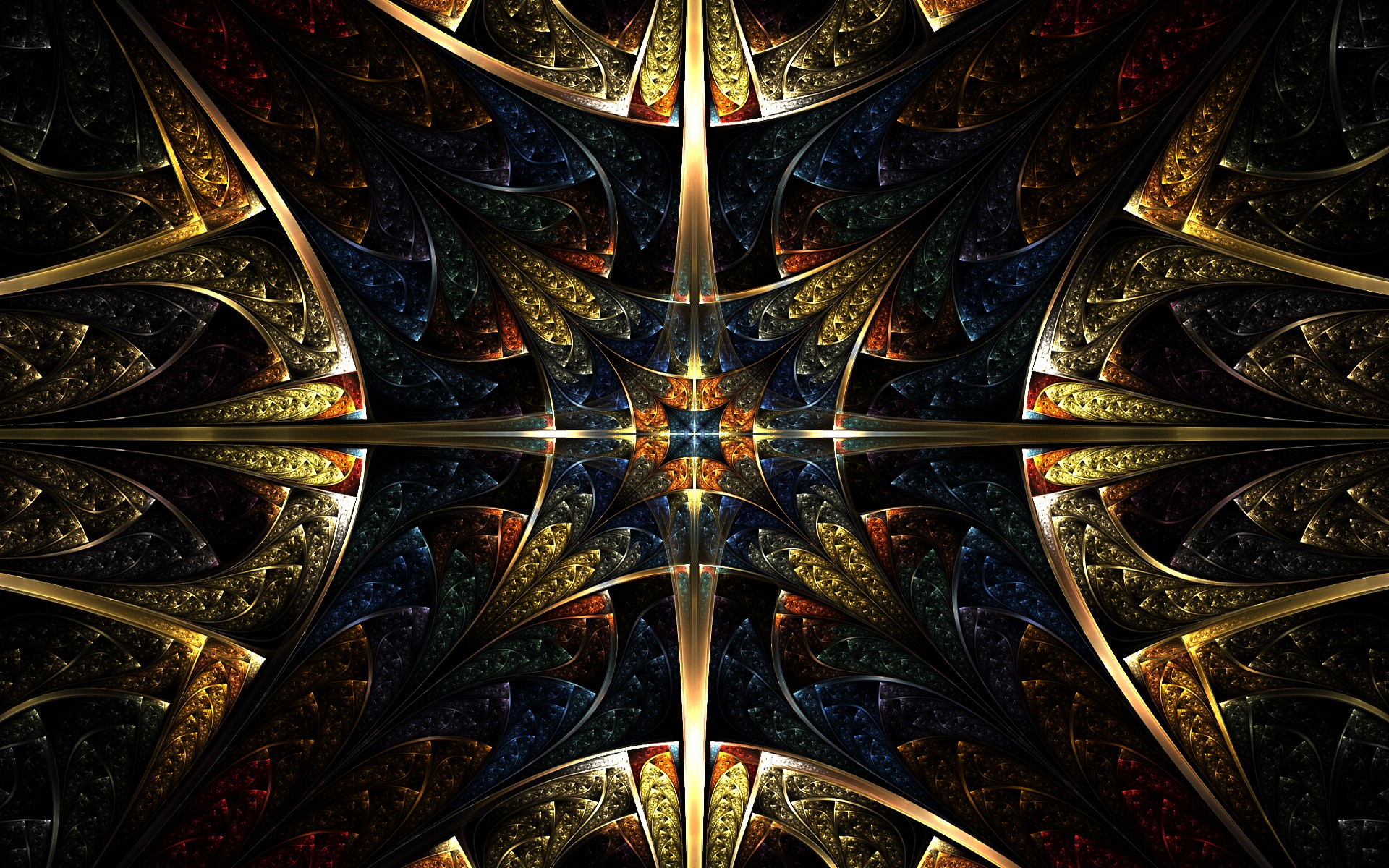 fractal, symmetry, abstract