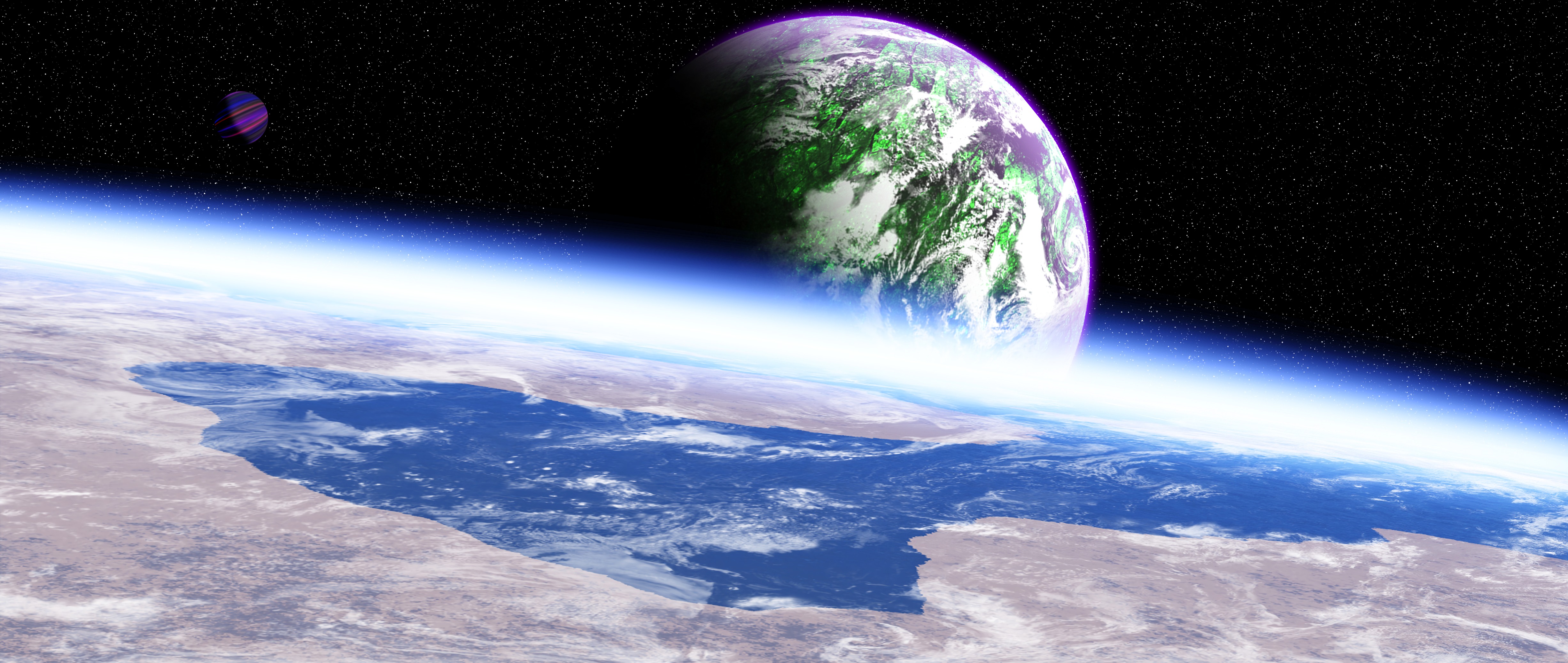 Laden Sie das Planet, Universum, Oberfläche, Planeten, Atmosphäre, Freifläche, Offener Raum-Bild kostenlos auf Ihren PC-Desktop herunter