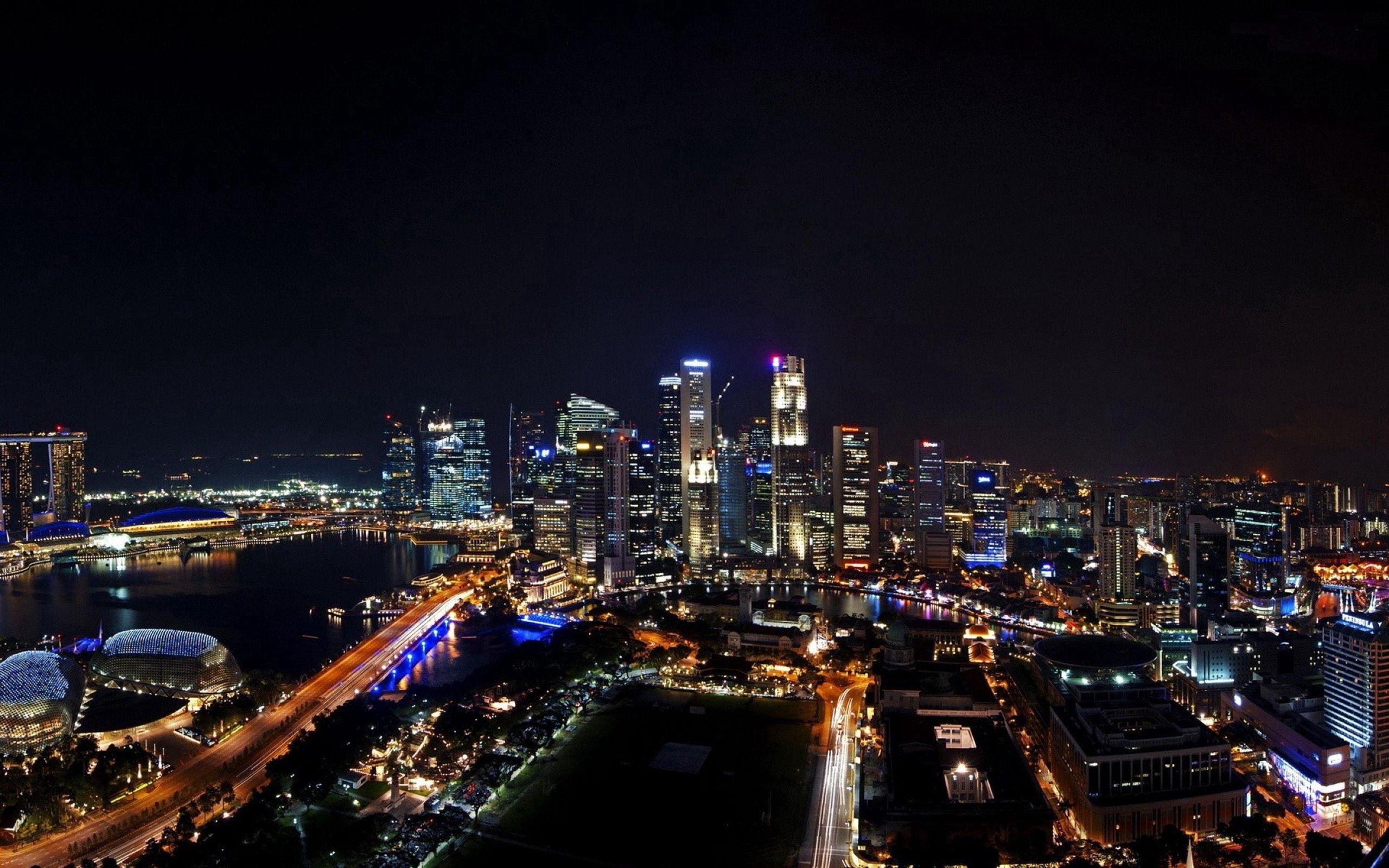 53359 Bild herunterladen übernachtung, städte, stadt, panorama, singapur - Hintergrundbilder und Bildschirmschoner kostenlos