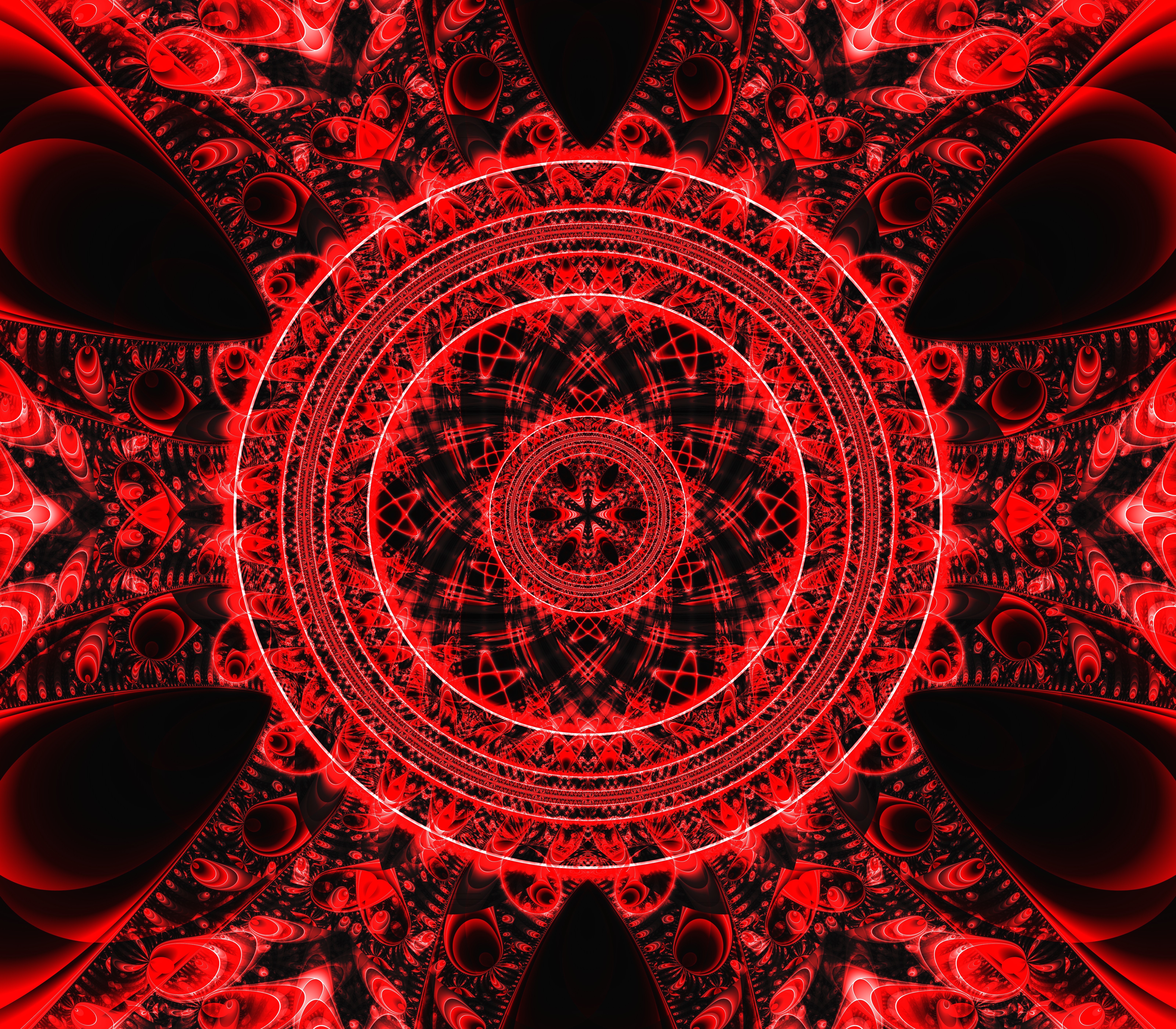 red, abstract, fractal Cell Phone Image