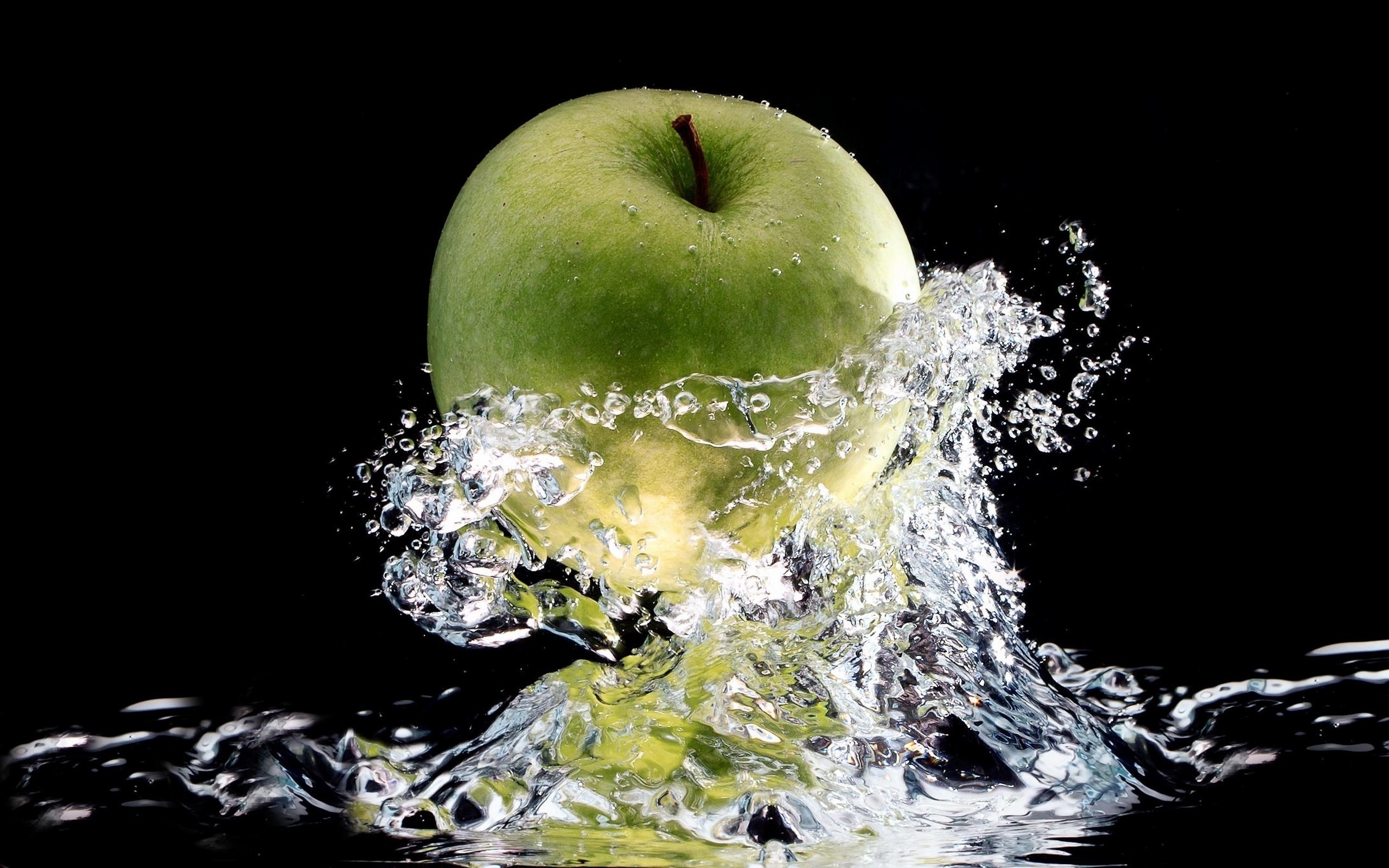 fruits, food, water, background, apples