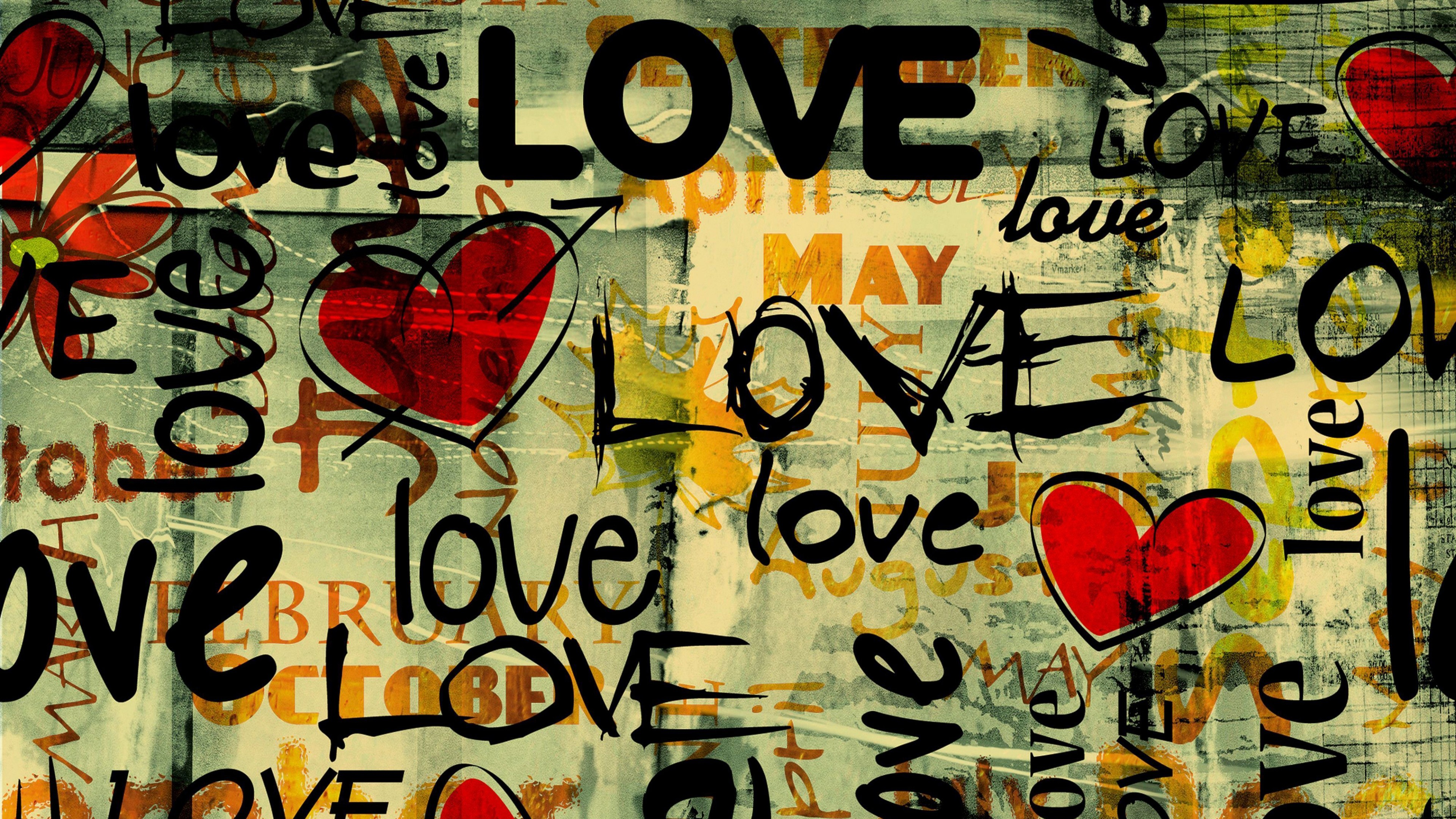 love, artistic, heart HD wallpaper