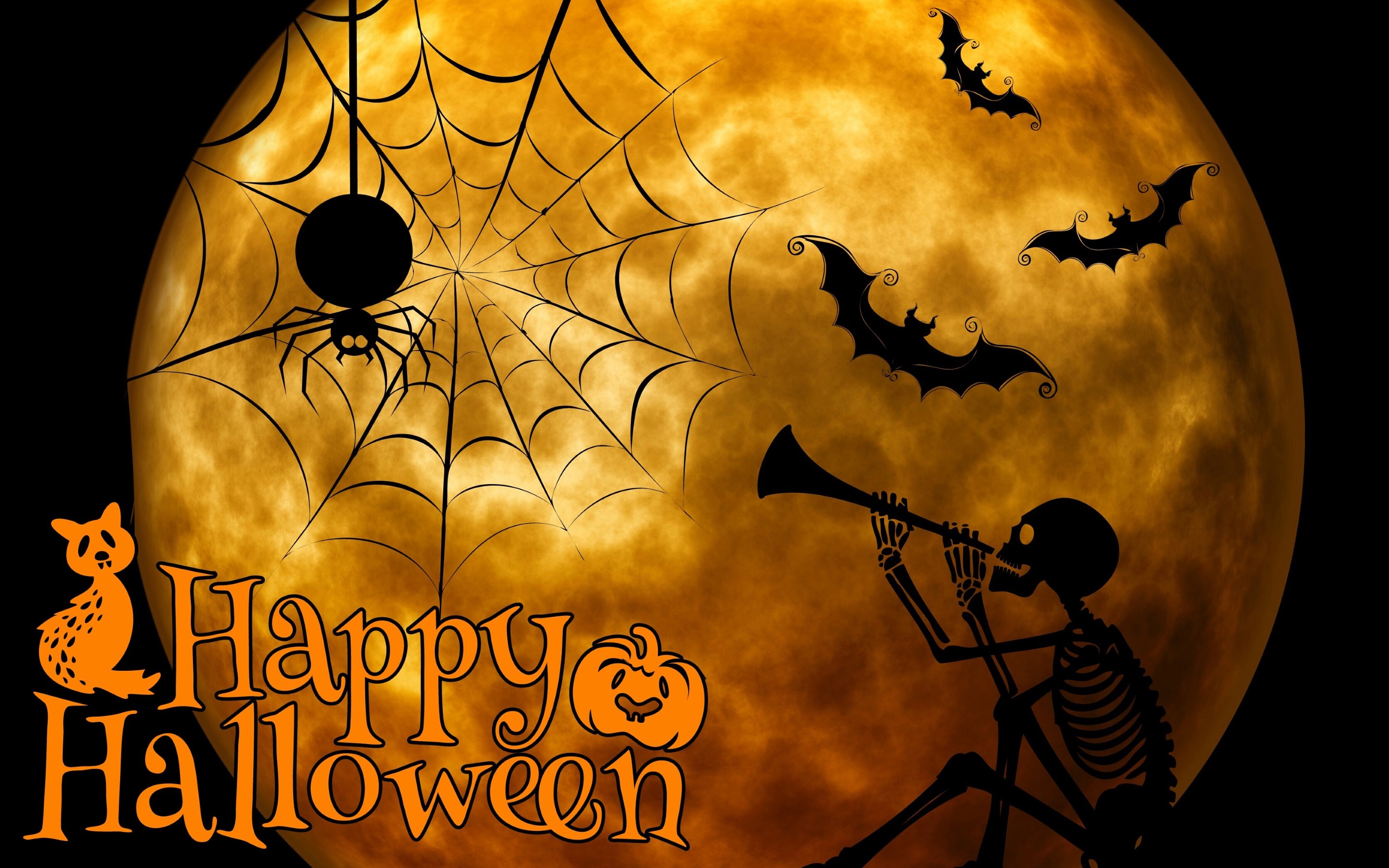 holiday, halloween, bat, skeleton, spider