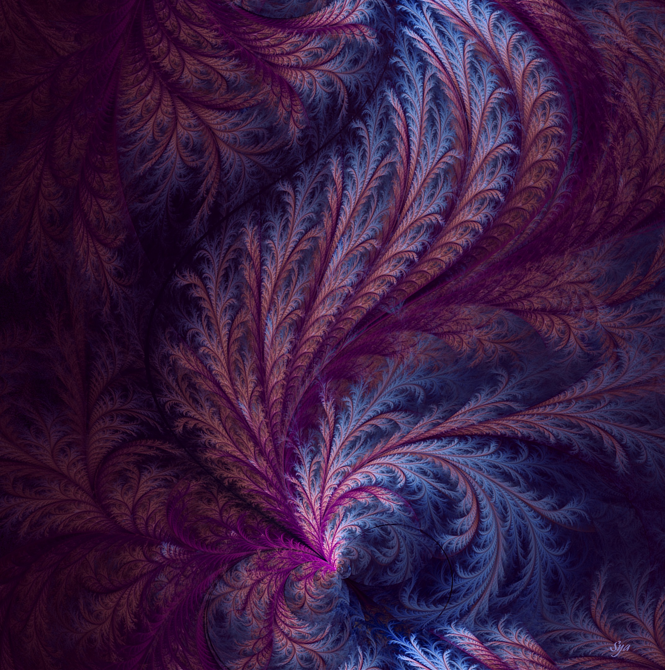 fractal, confused, pattern, branchy, abstract, intricate, branched Smartphone Background