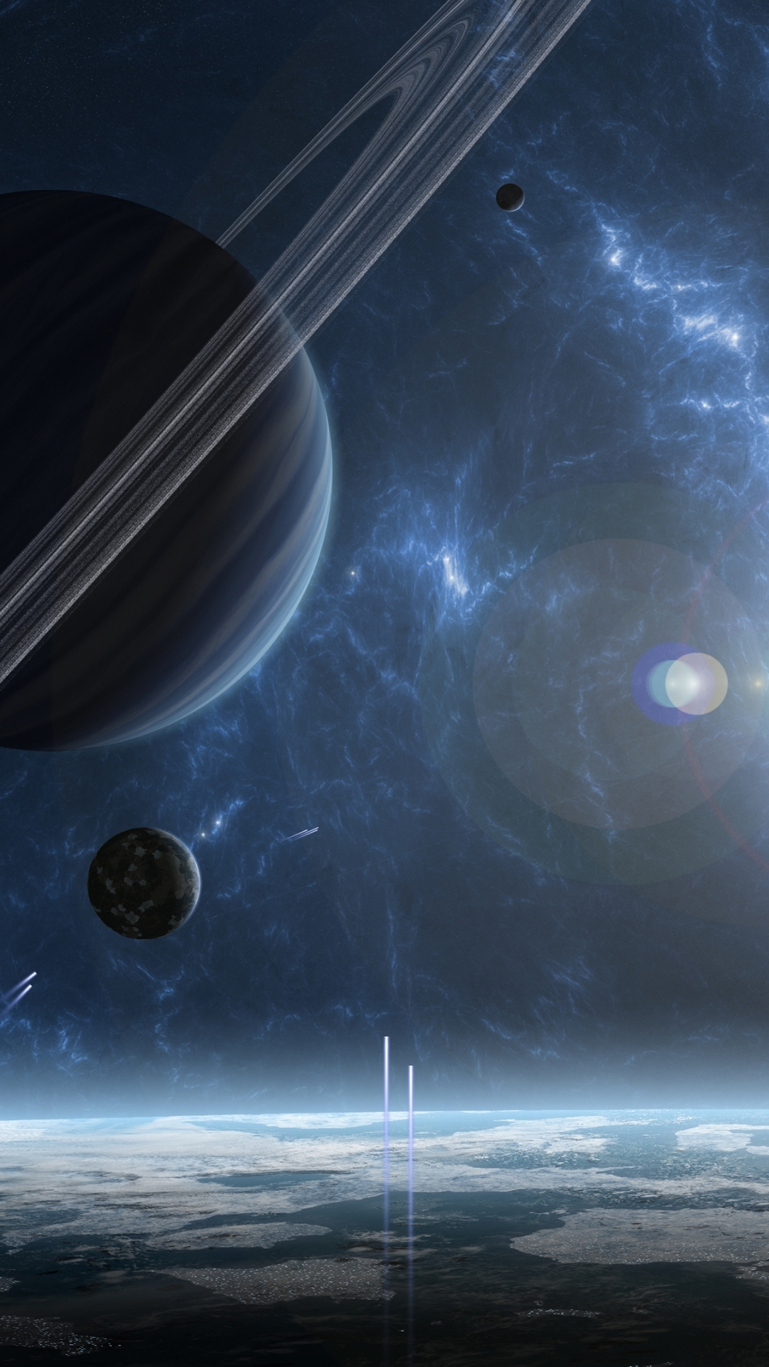 Phone Background planet, sci fi, space