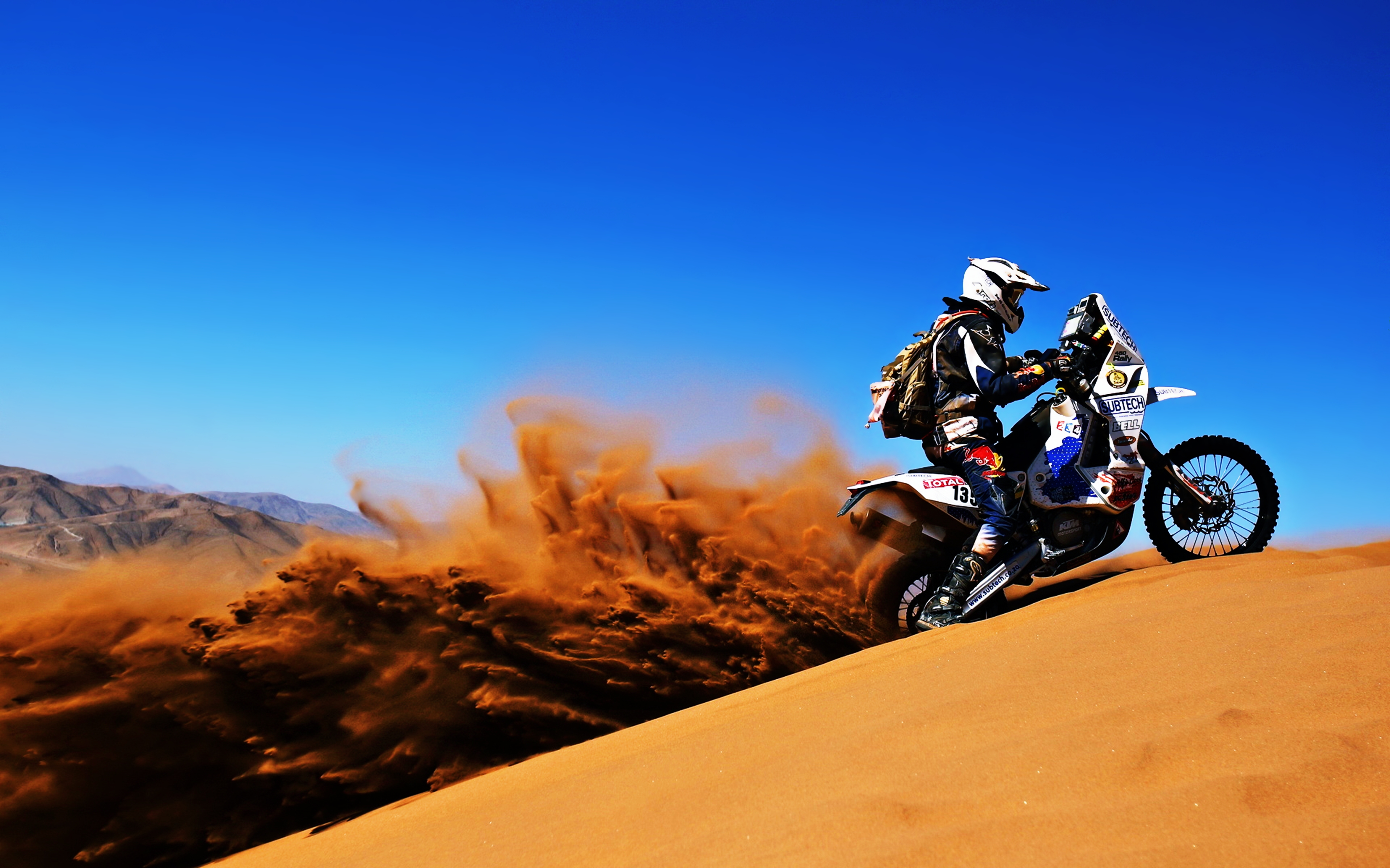bike, dune, sports, racing, africa, dakar rally, desert, motocross, race, sand