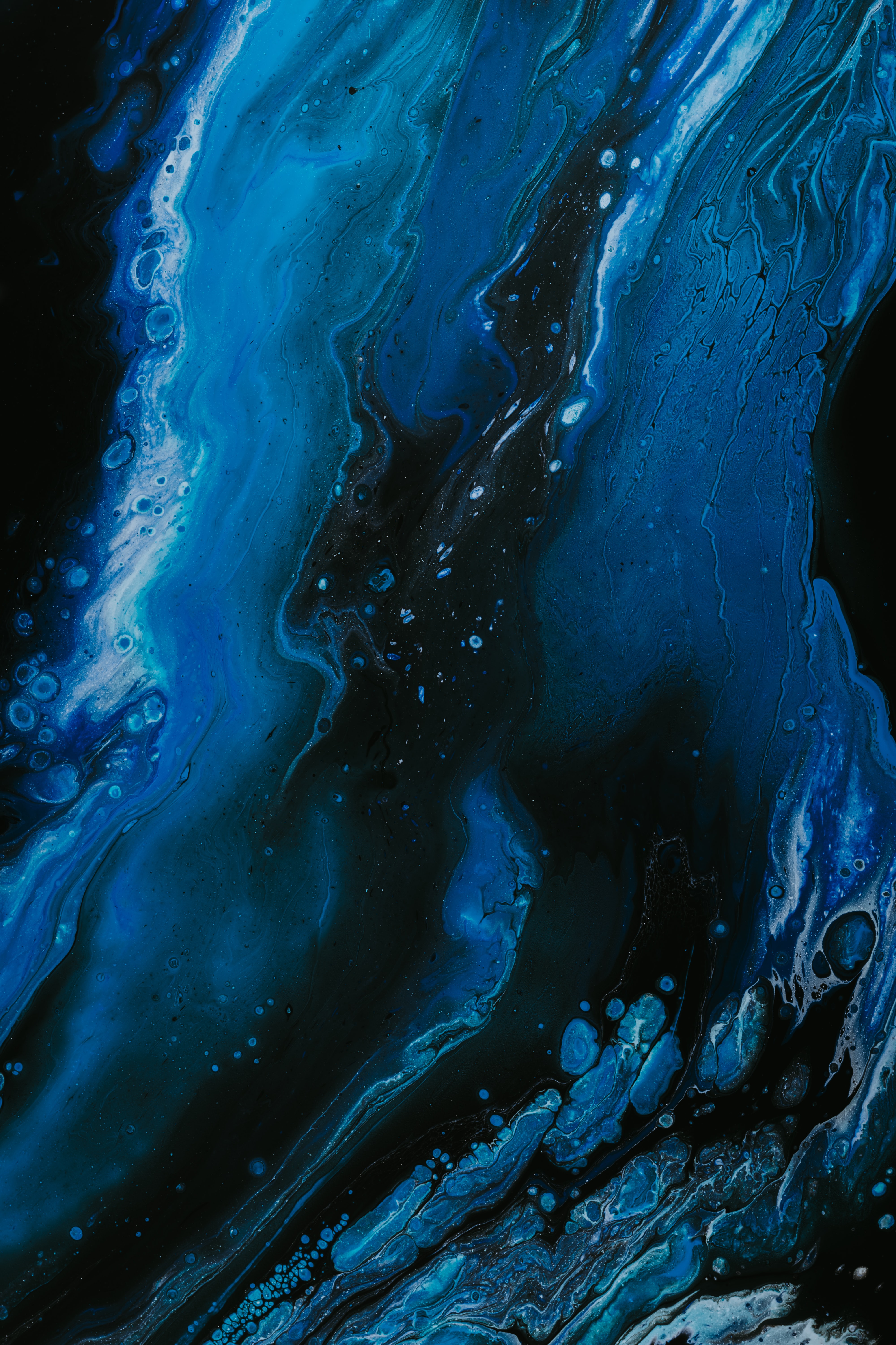 blue, abstract, paint, divorces Fluid Art HD Android Wallpapers