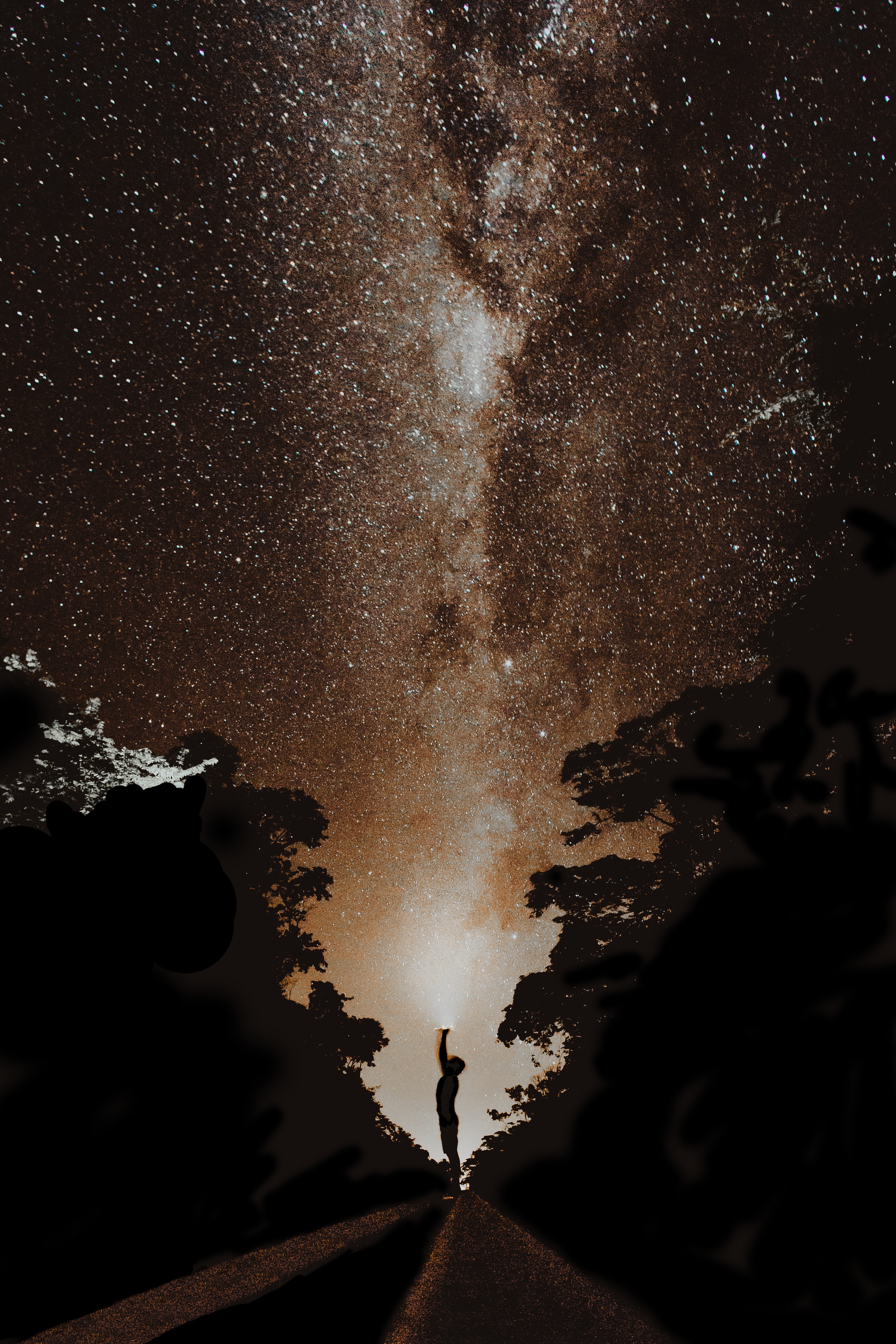 night, dark, photoshop, stars Milky Way Tablet Wallpapers