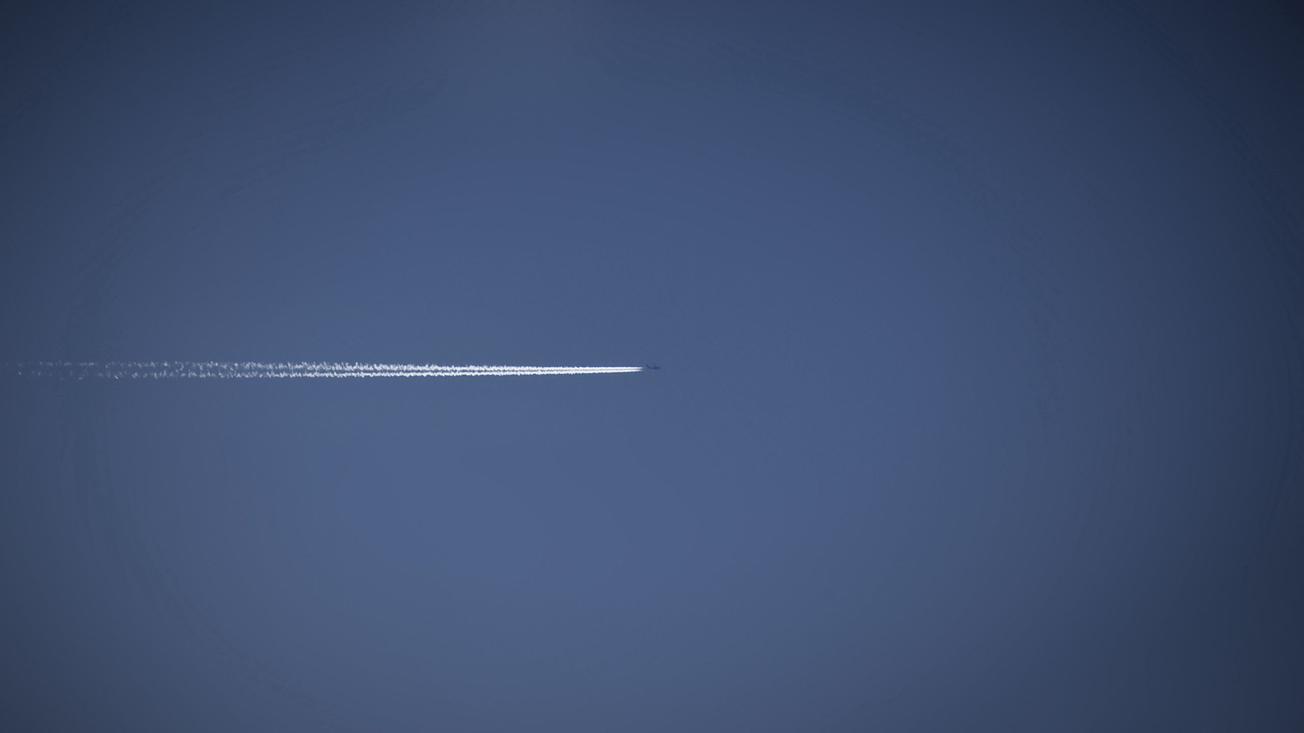 minimalism, sky, height, plane, airplane, line, track, trace, trait
