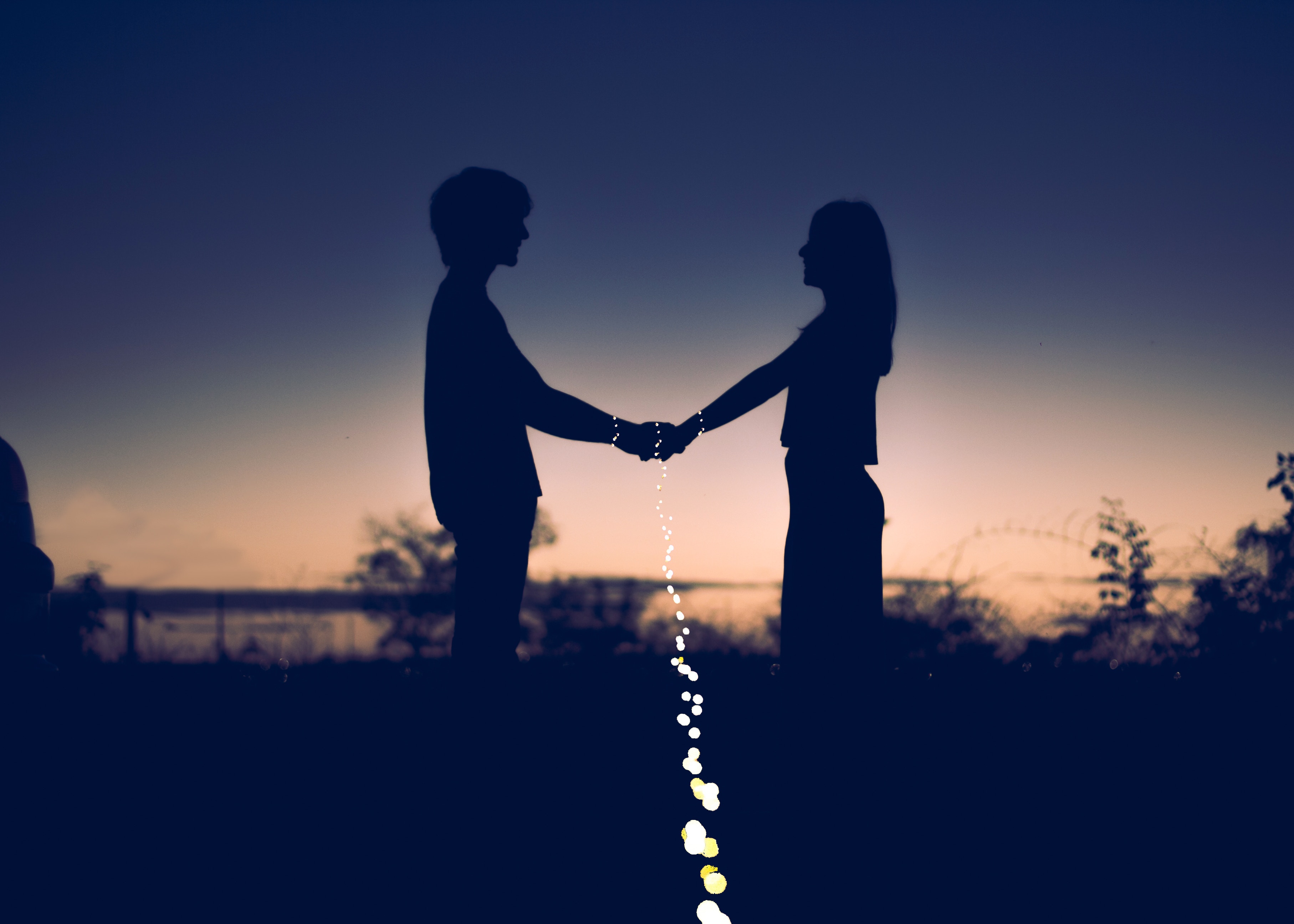 83324 download wallpaper couple, love, pair, silhouettes, happiness screensavers and pictures for free