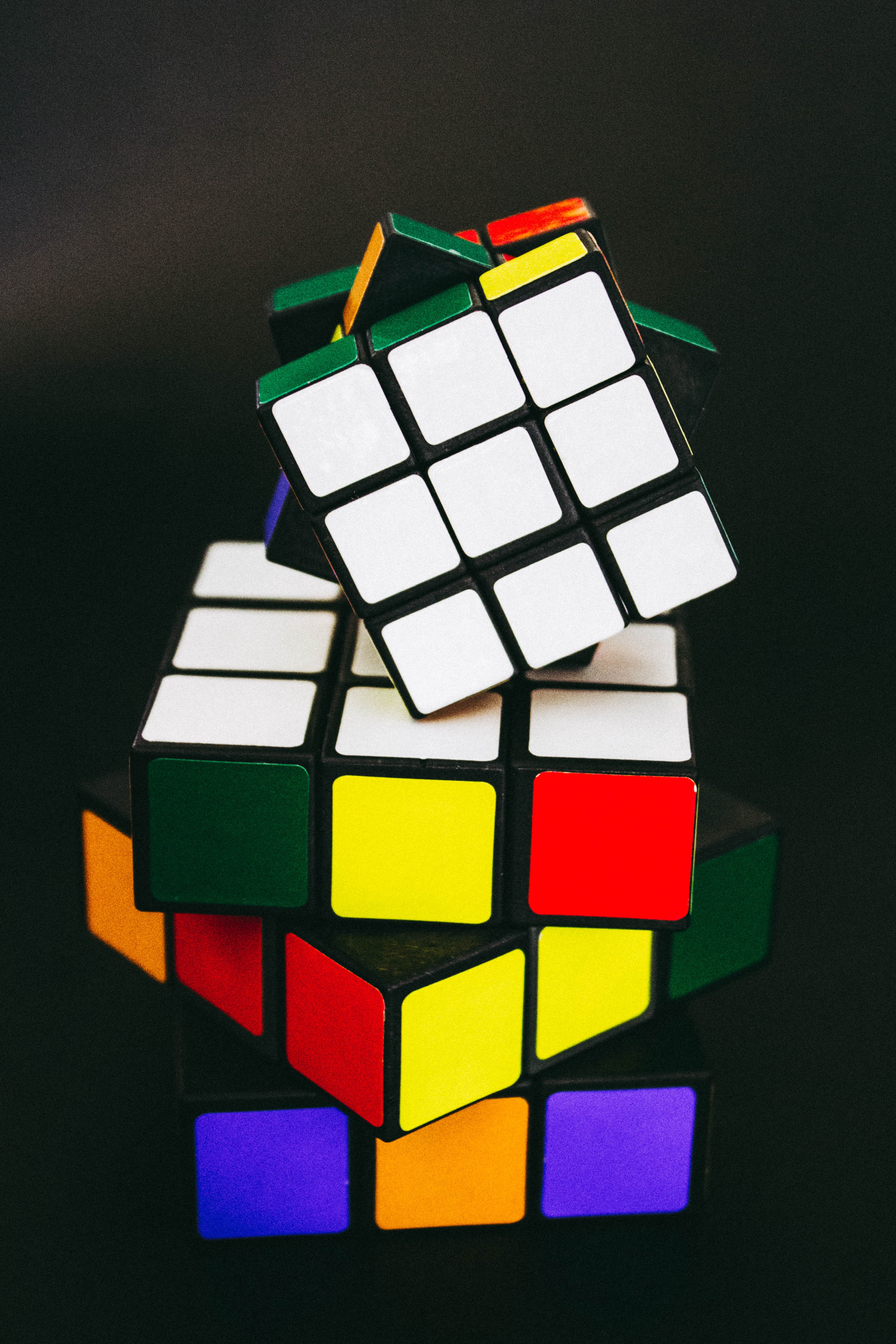 rubik's cube, multicolored, motley, cuba, puzzle, miscellanea, miscellaneous Smartphone Background