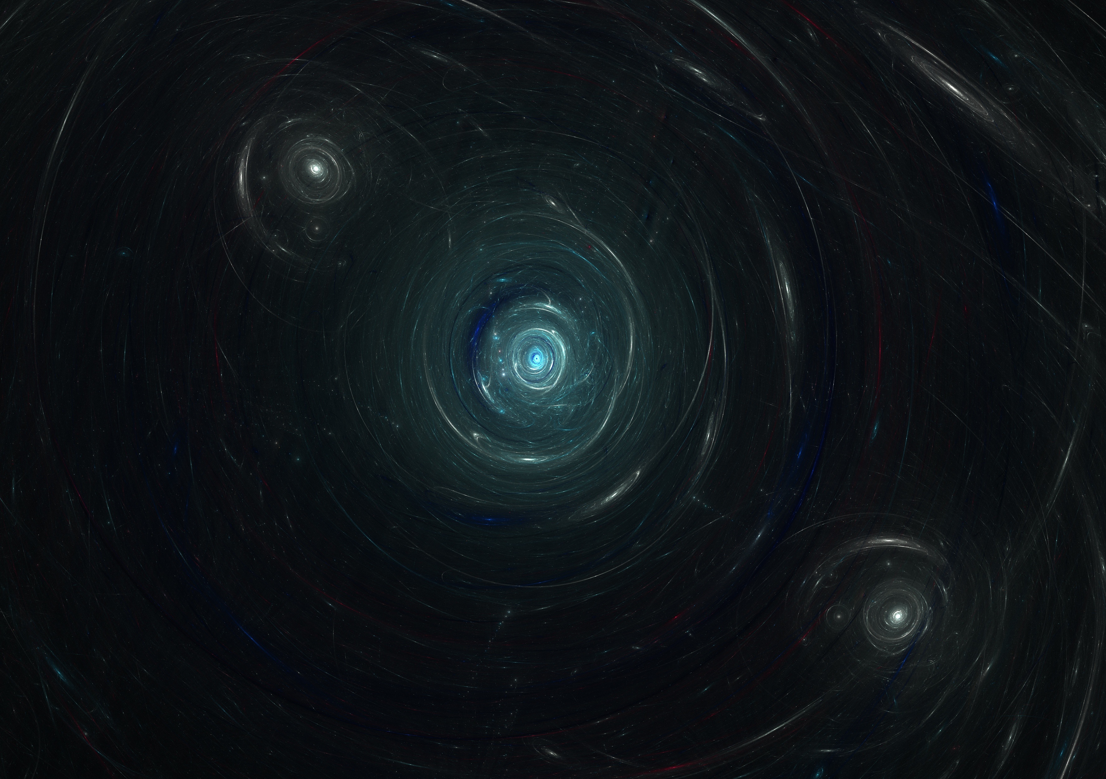 circles, abstract, fractal, plexus, immersion 5K