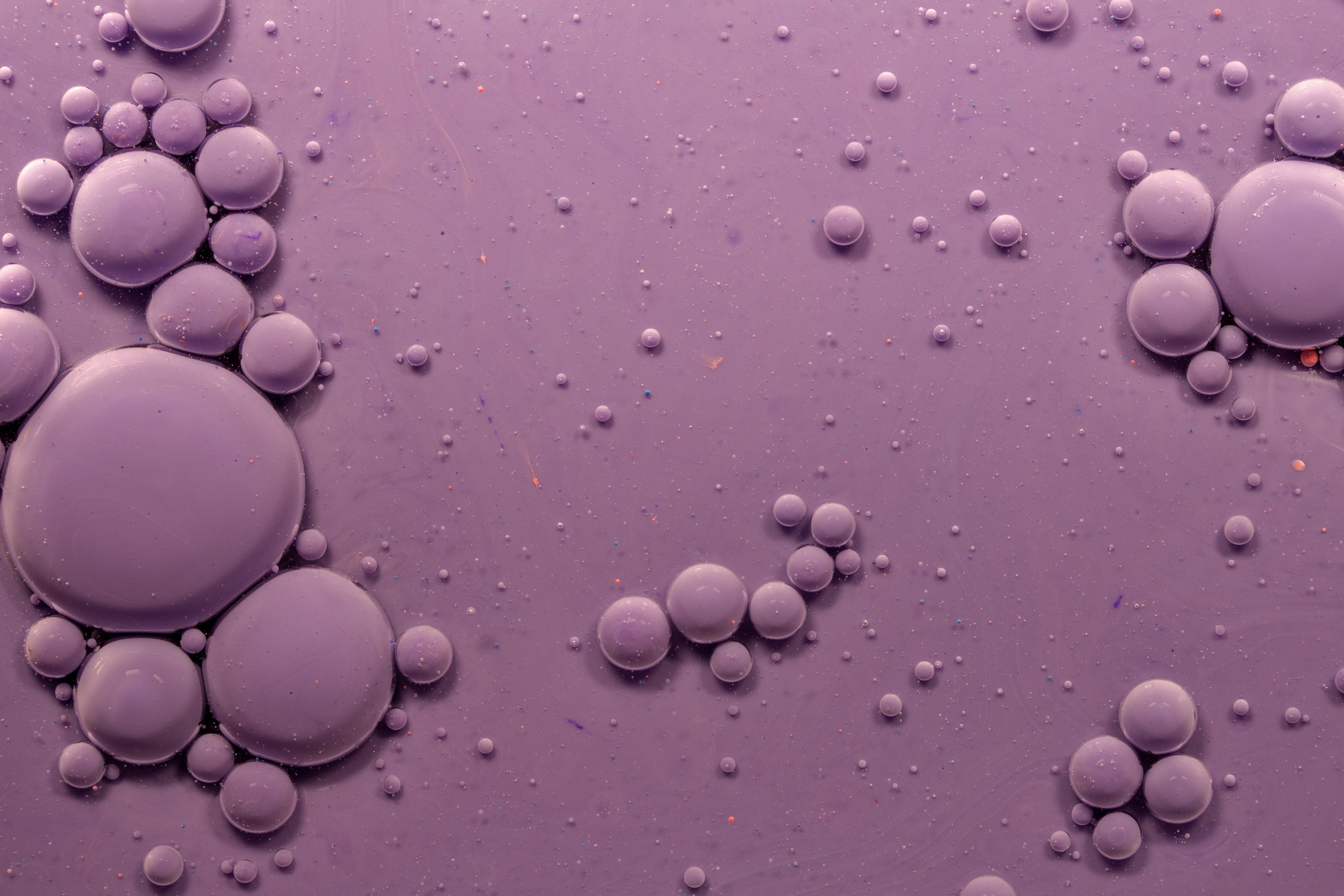 Free HD bubbles, abstract, violet, purple, ink