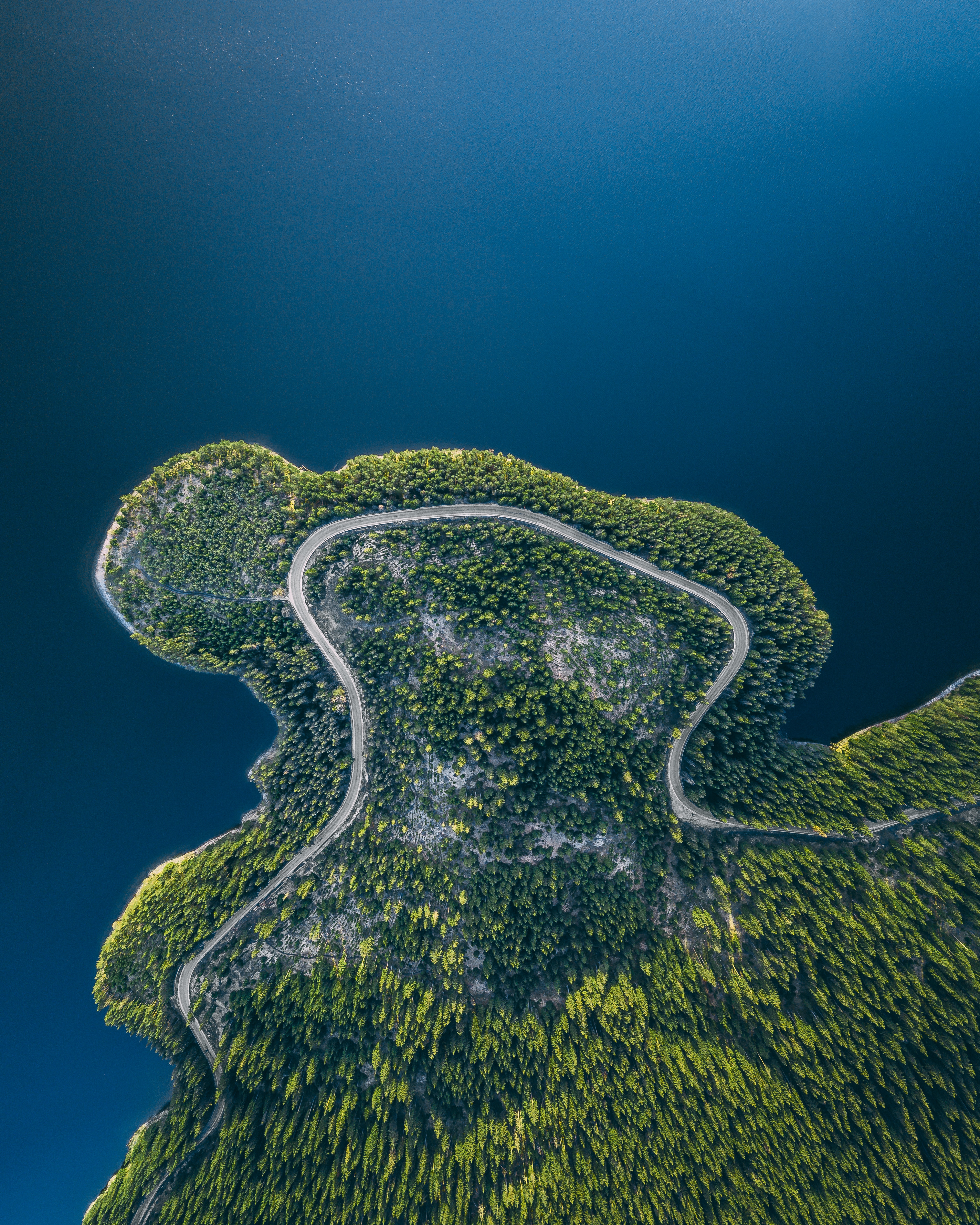 earth, nature, water, view from above, road, land, island