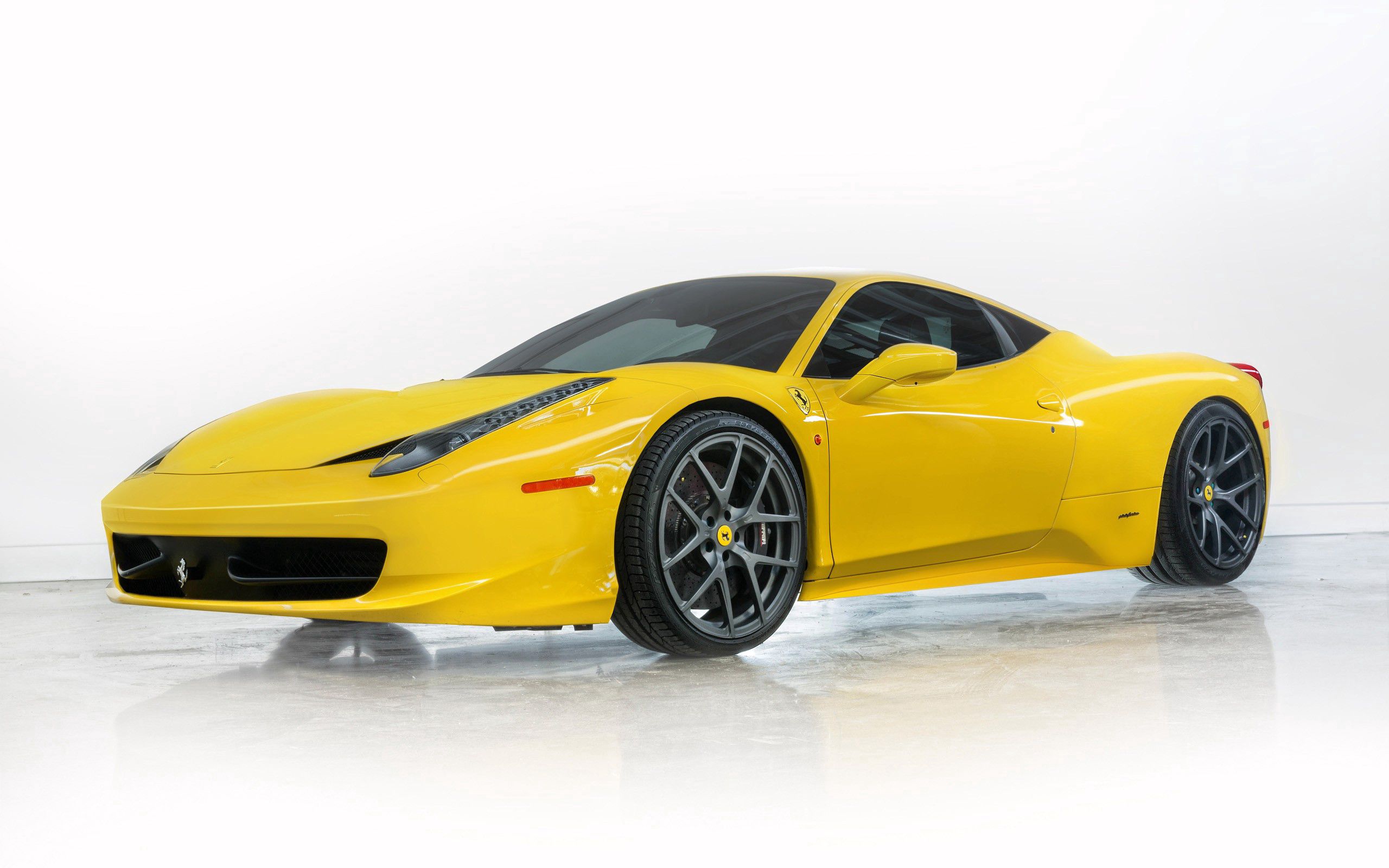 ferrari 458, ferrari, cars, yellow, side view, italia Phone Background