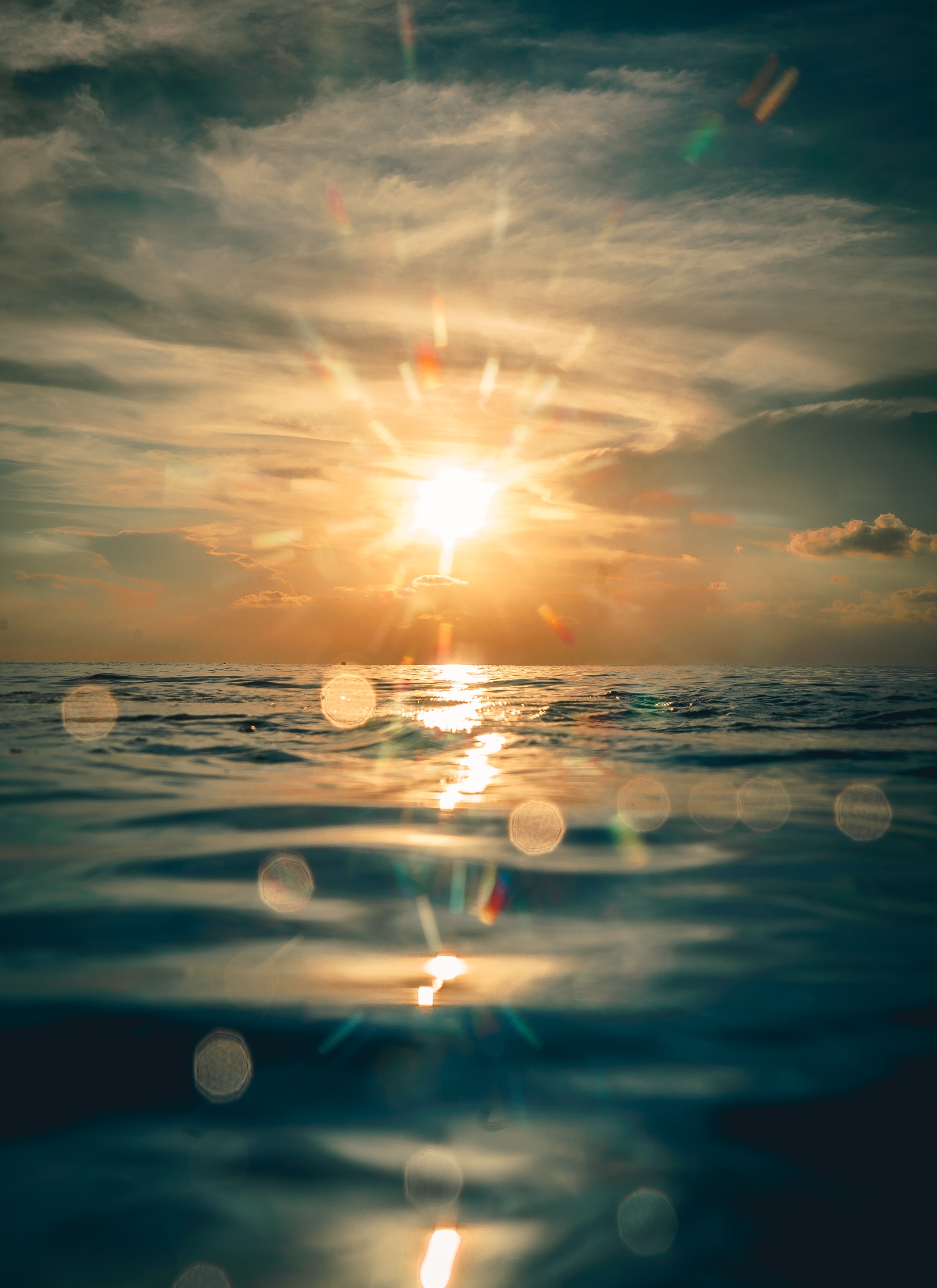 3d Image sun, light, sea, shine