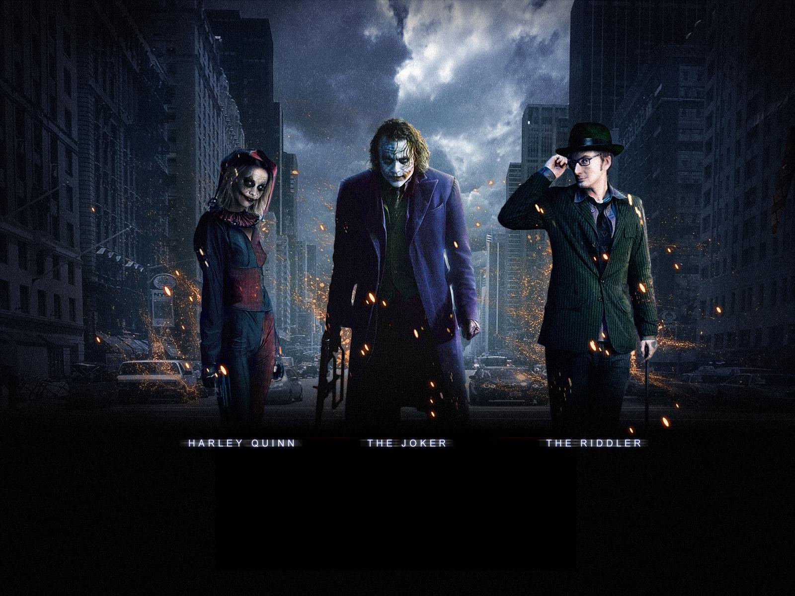 joker, the dark knight, harley quinn, movie, batman, riddler (dc comics) Full HD
